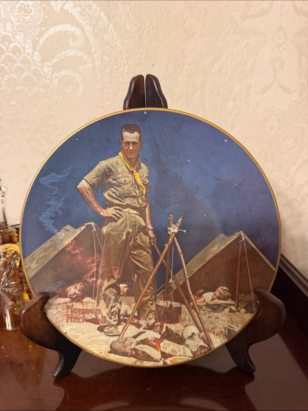 “The Scoutmaster “ collector plate , Boy Scouts of America by Gorham